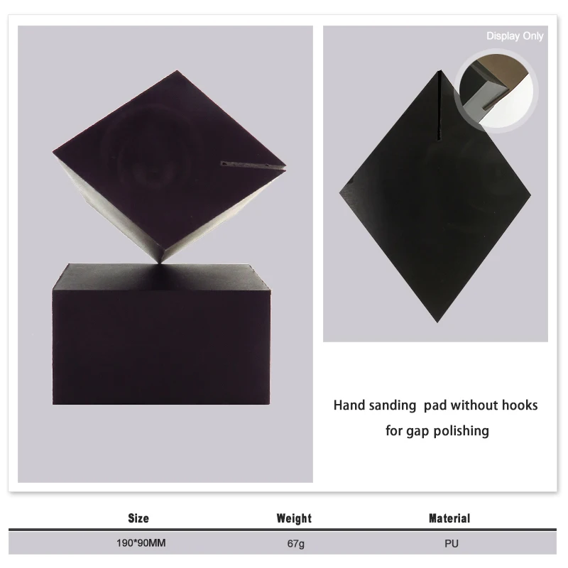 รายละเอียด Sander No Hook Hand Sanding Block สำหรับกระดาษทรายงานไม้เฟอร์นิเจอร์ฟื้นฟู,บ้าน,รถยนต์,DIY ทำงาน