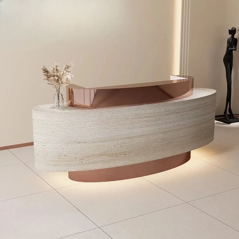 Y1 Simple Modern Company Front Desk Reception Desk