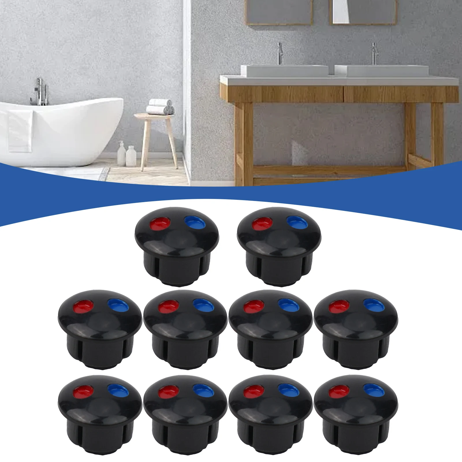 Hot Cold Water Mark Switch Signs Tap Hand Wheel Trademark Cover Decoration Label For Kitchen Faucet Handle Accessories