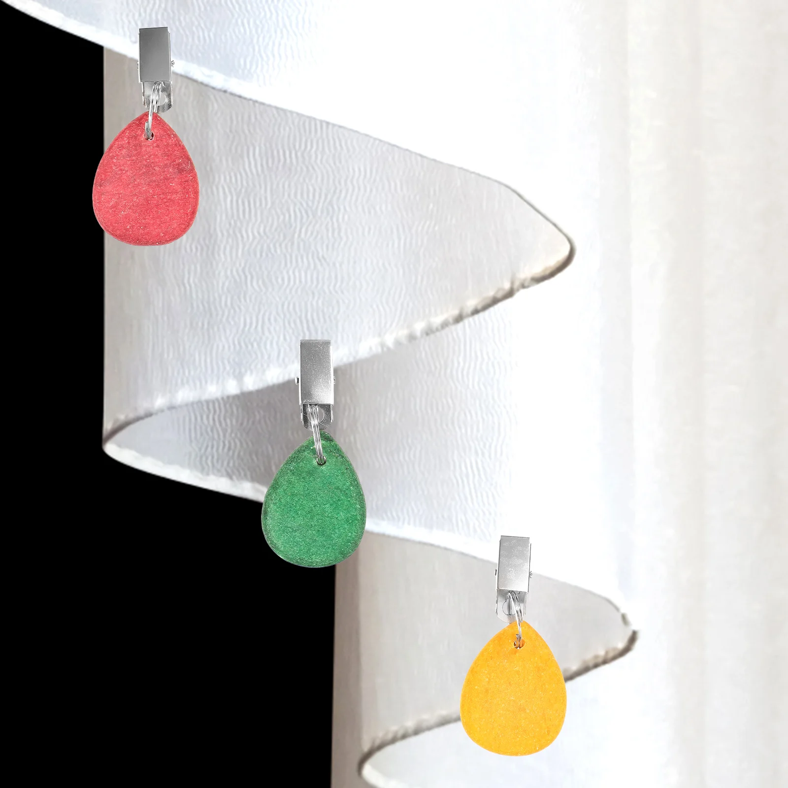 4 Pcs Colored Marble Tablecloth Pendant Clip Curtain Accessories Jewelry 4pc Cover Weights Decorate Camping Clips Delicate With