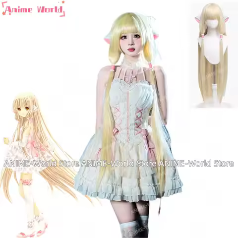 Anime Manga Chobits Chi Cosplay Costume Lolita Pink Bow Clamp Chi Cosplay Bow Clamp chi Halloween Christmas