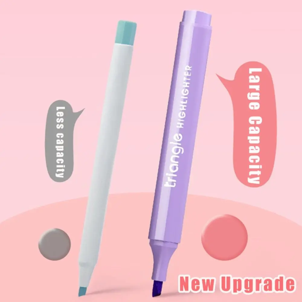 Triangle Penholder Highlighter Pen Painting Graffiti Eye Protection Marker Pen Morandi/Macaron Color Large Capacity