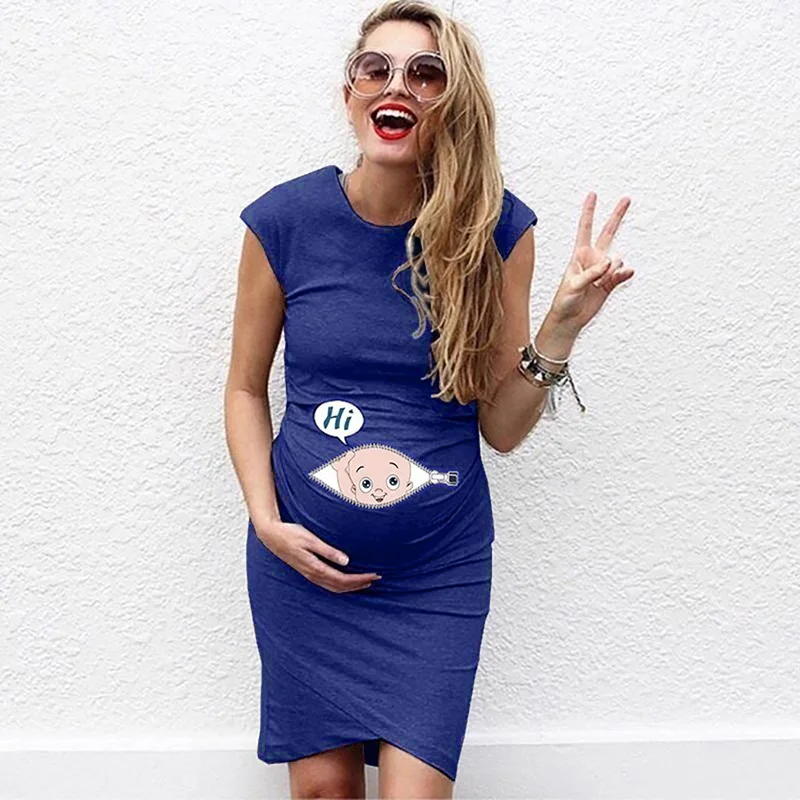 Cute Maternity Dress Loose Casual Dress Women Maternity Clothes Plus Size Pregnant Woman Maternity Dress