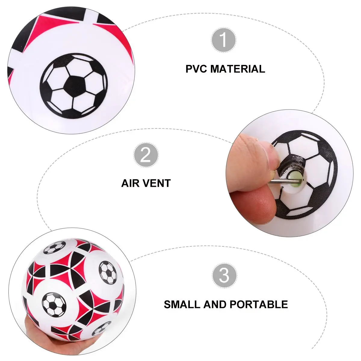 

8 .5 Pat The Ball Unisex Toy Soccer Inflatable Kindergarten Baby Football PVC Beach Shaped