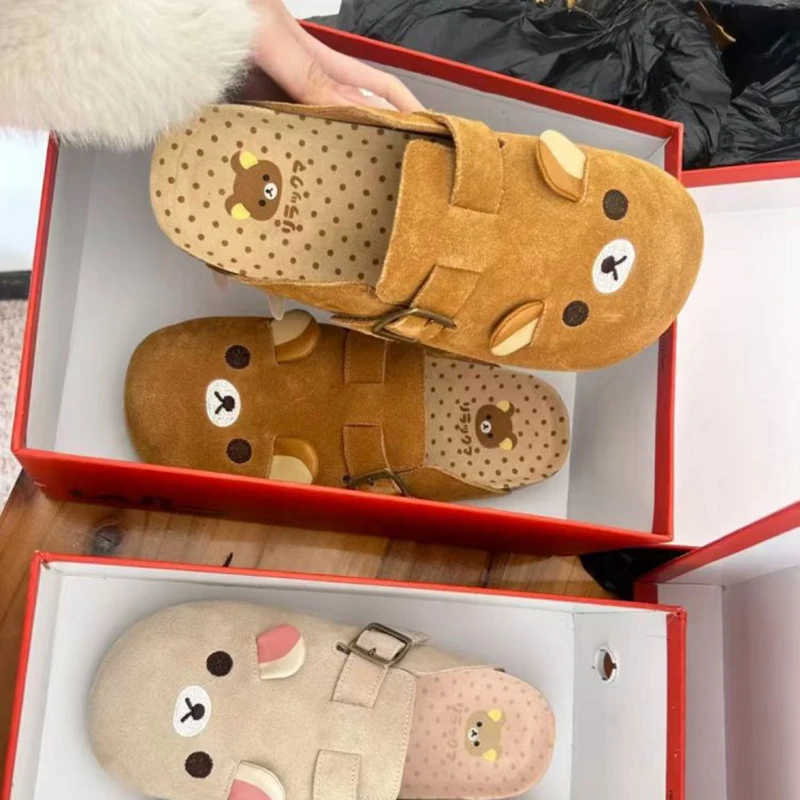 

Новая периферия в стиле аниме Rilakkuma, женская обувь в стиле ретро с толстой подошвой в форме медведя Baotou, сестра в мультяшной форме, периферия в стиле аниме, подарок для девочки