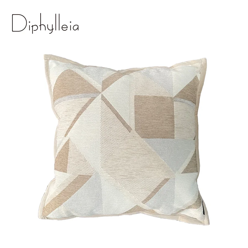 

Diphylleia CD Style Square Cushion Cover Luxury Chenillie Textured Colorblock Accent Pillowcase 45X45cm Autumn Winter Home Decor