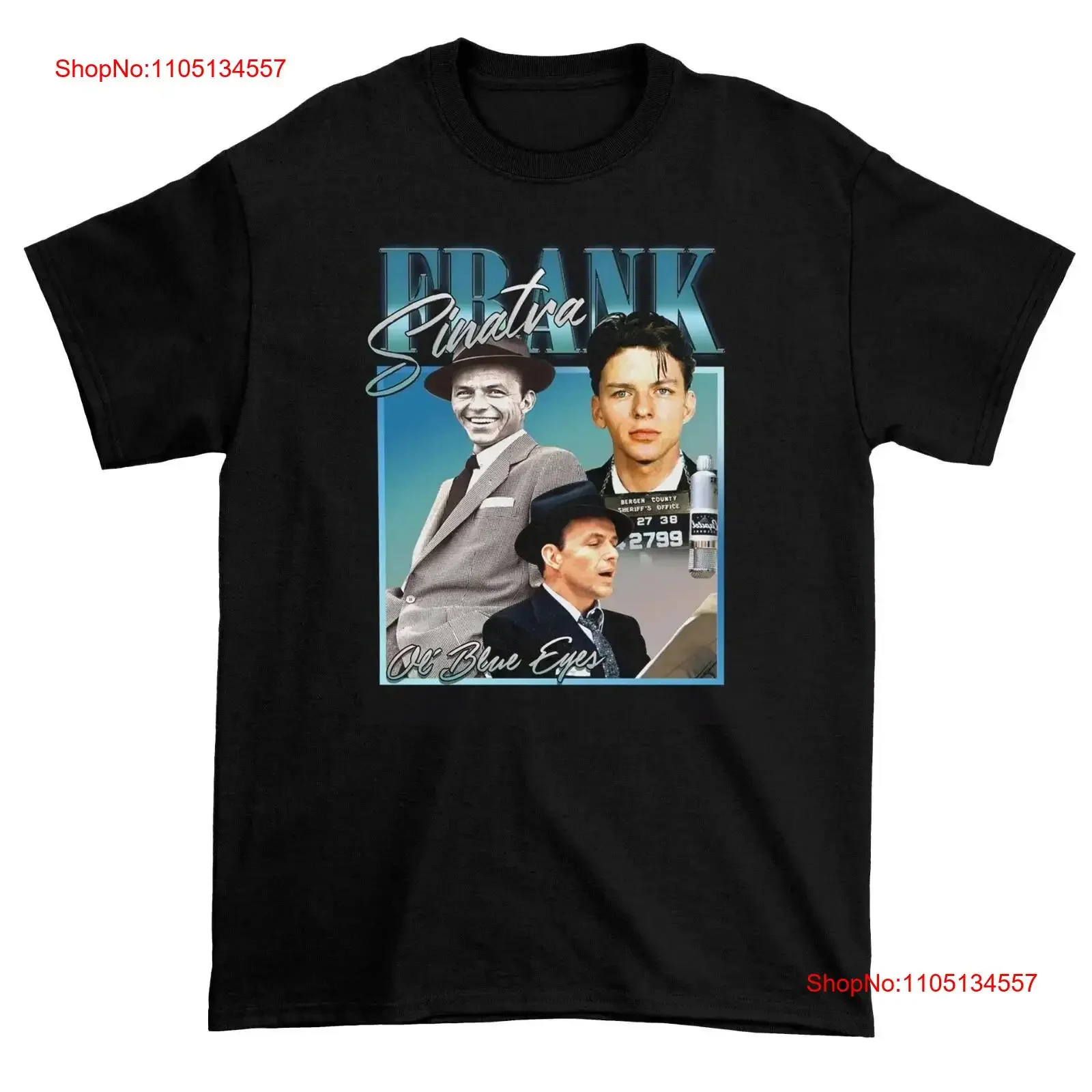 Frank Sinatra Collage Men T shirt Black Cotton vintage Washed Comfortable graphic streetwear Stretched Soft designer clothes