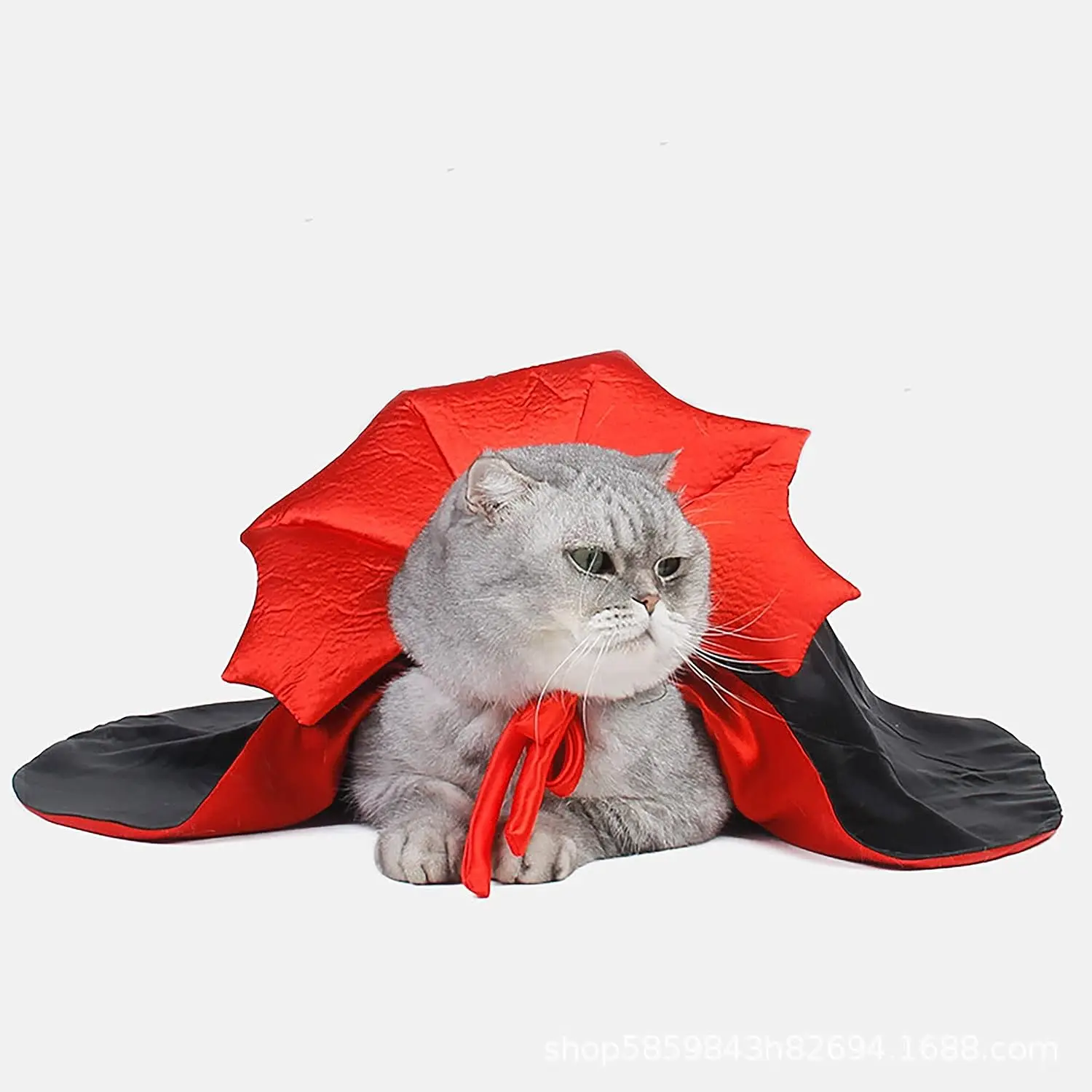 Halloween Dog Costume Pet Vampire Devil Costume Cat Halloween Cloak Cape Red Black Halloween Costumes for Small Medium Large Dog