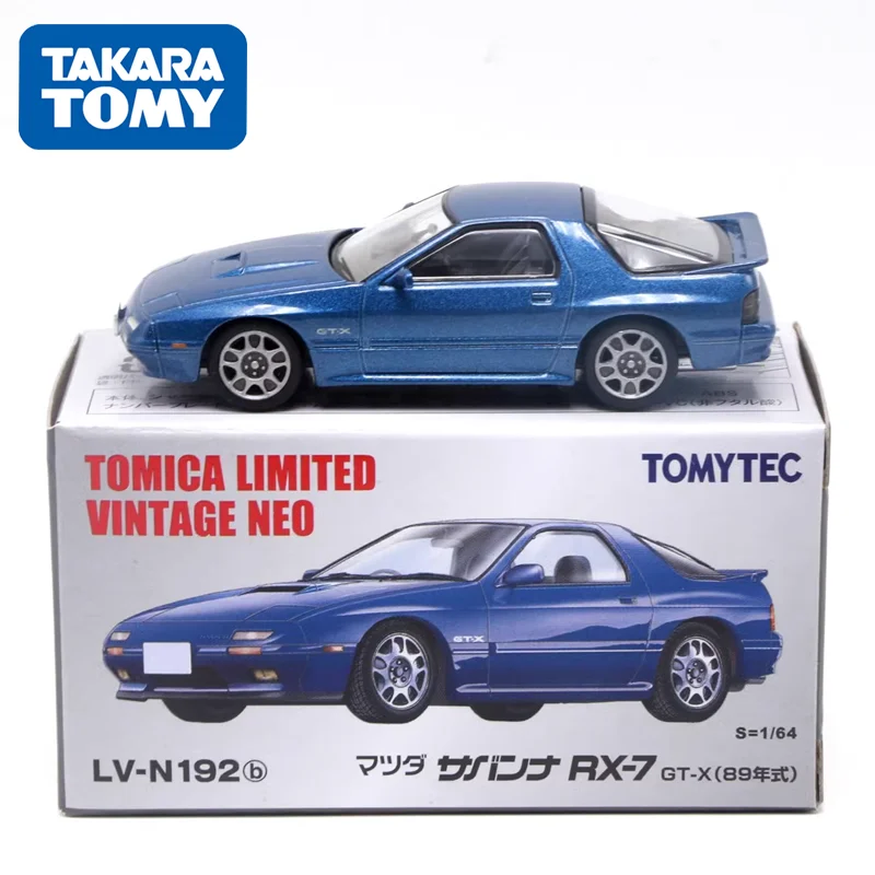 

TAKARA TOMY TOMYTEC 1/64 Реальная Модель MAZDA SAVANNA TLV-192b голубой сплав игрушечный мотор отлитый под давлением металлическая модель подарки