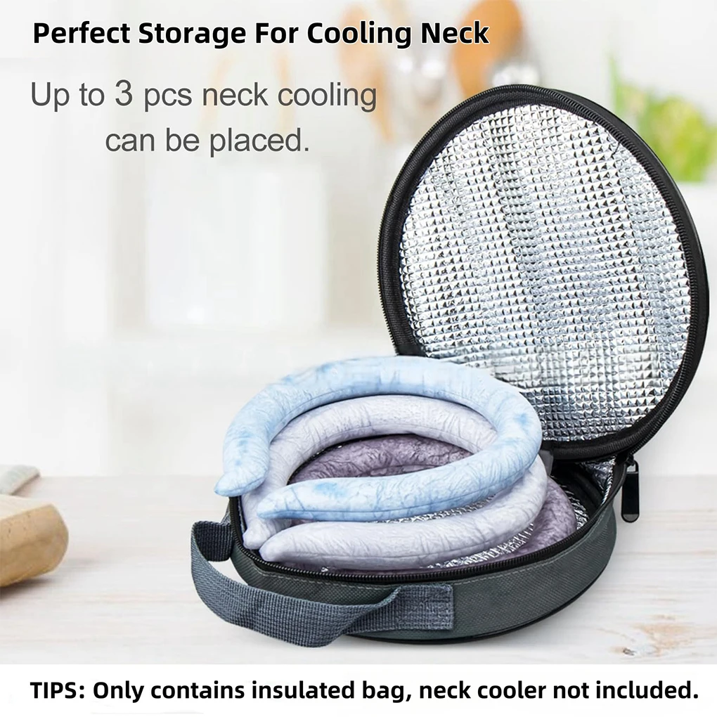 

Portable Neck Cooling Thermal Insulated Bag Reusable Multipurpose Neck Cooler Rings Carrying Bag For Men Women Outdoor Travel