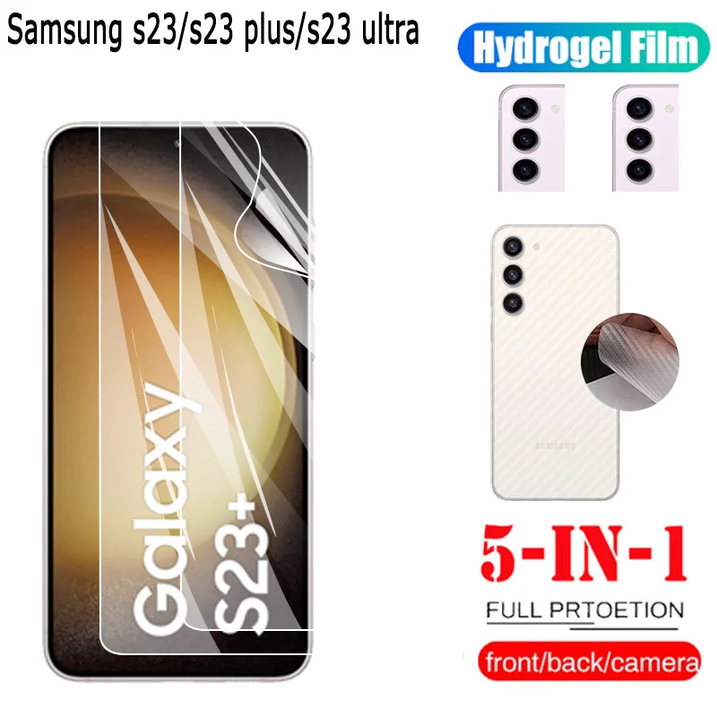 

lamina, hidrogel for samsung s23 ultra back & front soft glass s22 samsung s23 hydrogel film s21 fe s21ultra s21plus s22ultra screen protector samsung s23 plus not tempered glass