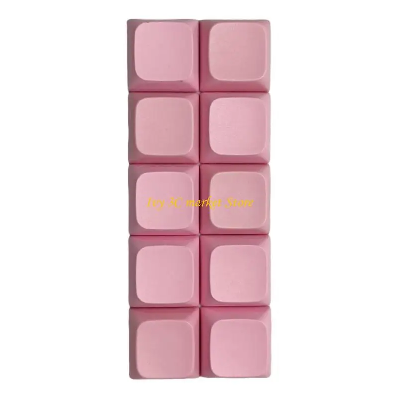 

D7YC 5/10PCS Pink PBT Keycaps 1U XDA Height Replacement Keycap Set For Gamers And Office Use Upgrades Keyboard Pattern