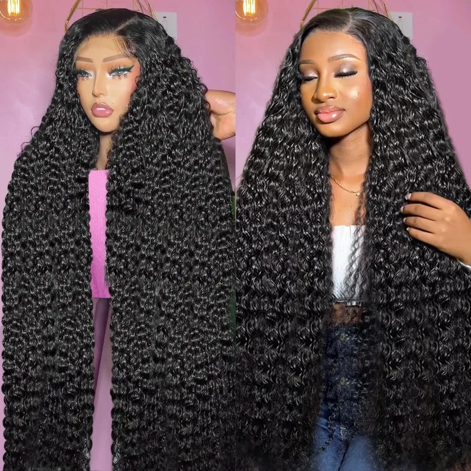 

13x4 13x6 HD Curly Lace Frontal Wigs Deep Wave Lace Front Human Hair Wig Transparent Water Wave Wigs Human Hair For Black Women