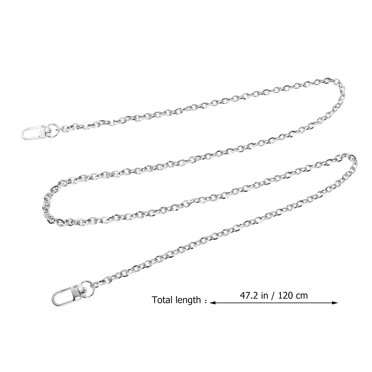 

Shaped Chain Strap for Handbags Removable Replacement Purse Chain Silver Color Bag Parts Metal Strap High Quality