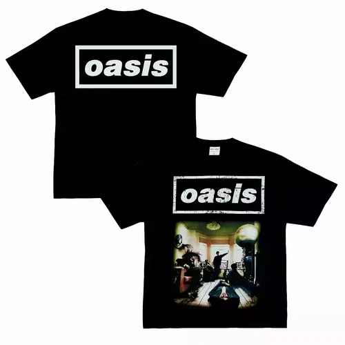 Imagen 2 del producto OASIS Oasis Band Camiseta High Street Casual Vintage Camiseta de manga corta Inyección directa digital Cuello redondo