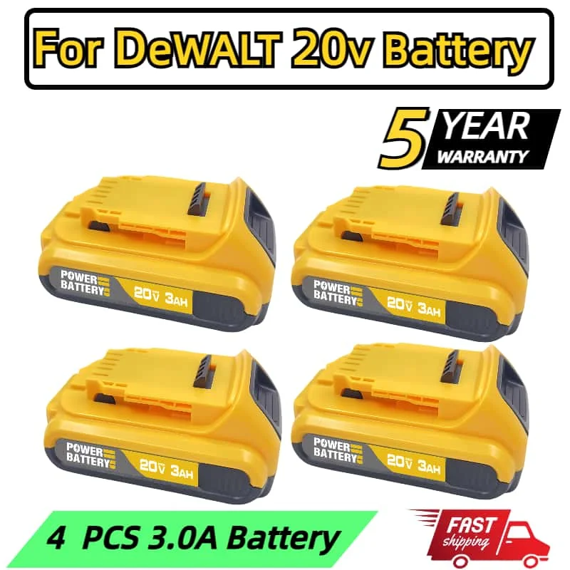 

2025 free shipping 20V 12000mAh Lithium Replacement Original Battery For Dewalt DCB184 DCB200 DCB182 DCB180 DCB181 DCB182 DCB201