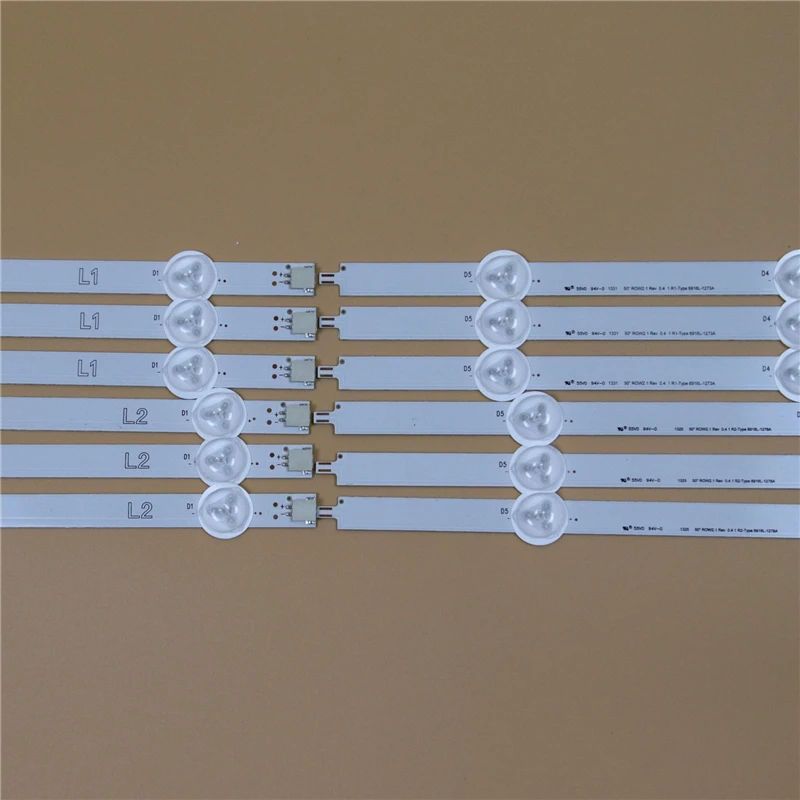LED Backlight Strip For TX-L50B6B TX-L50BL6E TX-L50BL6B TX-L50B6E TX-L50ET60E Bars 50" ROW2.1 REV 0.4 1 L1 R1 L2 R2-TYPE Tapes