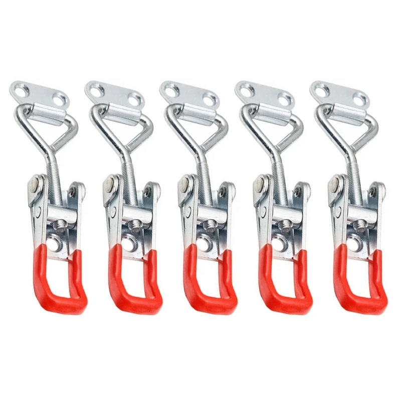 5Pcs Heavy Duty Toggle Clamp Quick Release Pull Latches Toggle Clamp Toggle Latches Clamp Stainless Steel Pull Hasp Latches