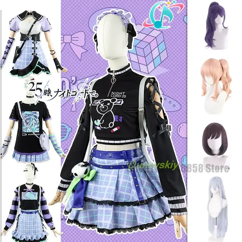 Project Sekai Colorful Stage Cosplay Costumes Wig Asahina Mafuyu Mizuki Yoisaki Kanade Shinonome Ena Anime Girl 25-ji Nightcord