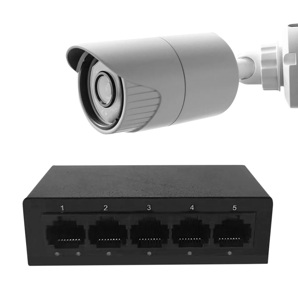 

5 Ports Gigabit Ethernet Switch Ethernet Splitter Network Switch 10/100/1000Mbps Plastic/Metal Case Plug & Play