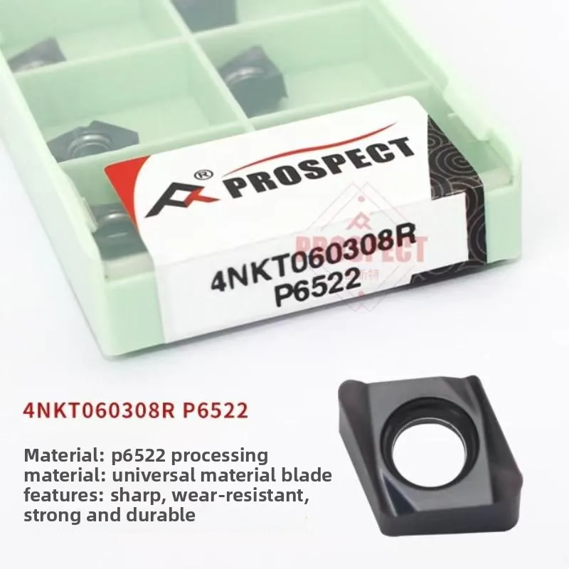 PROSPECT 4NKT060308R P7320 P6522 CNC High Feed Milling Tool Carbide Inserts for Steel and Stainless Steel Machining