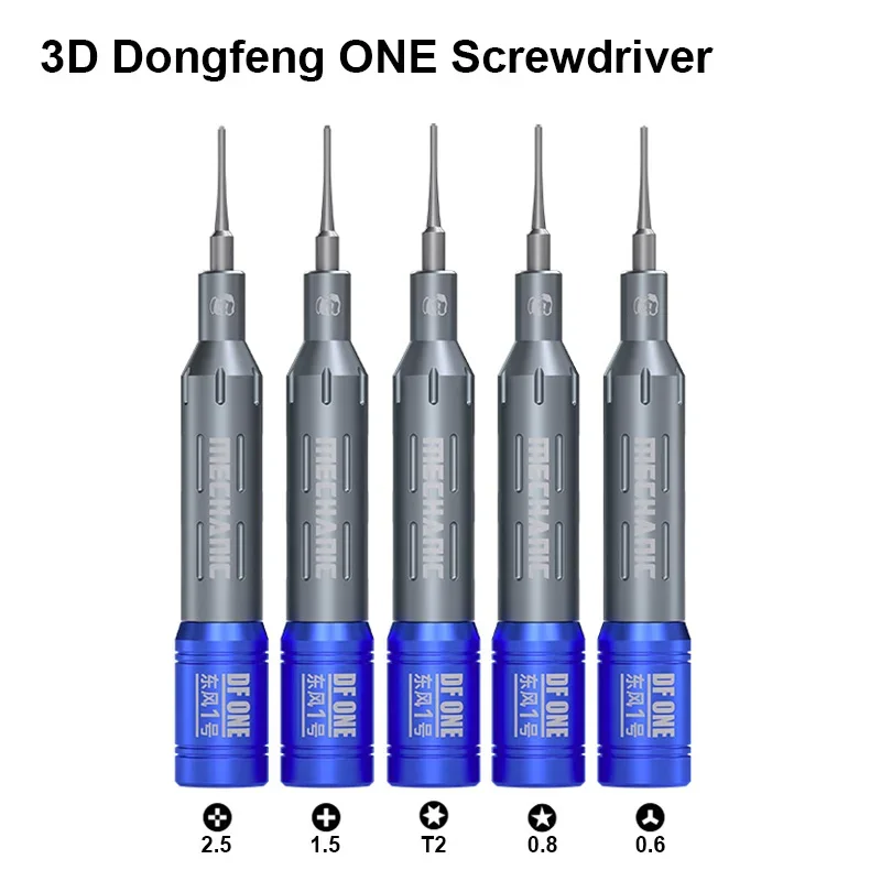 MECHANIC DF ONE 3D Magnetic Screwdriver Set for Mobile Phone Maintenance 1.5 0.6 0.8 T2 2.5 Mainboard Dismantling Repair Tools