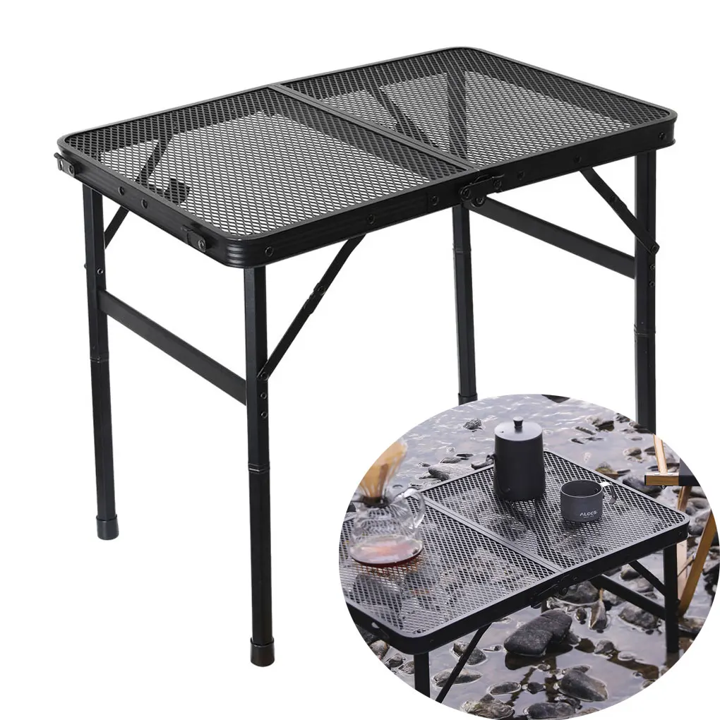 Portable Folding Table Easy Installation Wide Application Stable Structure Non-deformable Camping 60x40cm Outdoor Tool