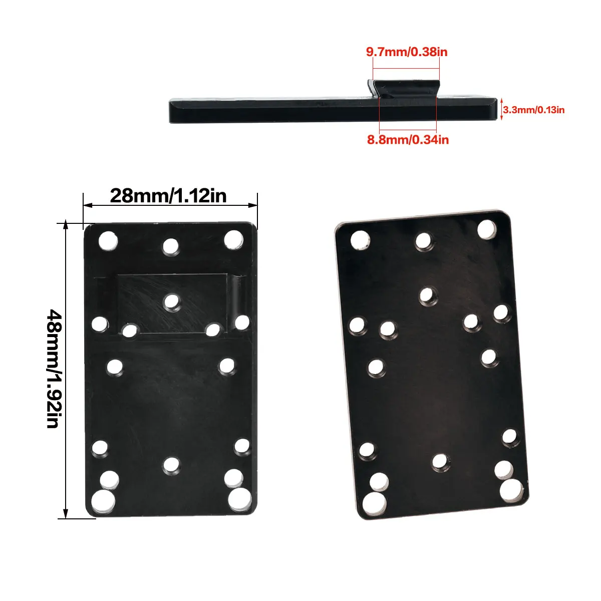CM Optics Universal Red Dot Sight Adapter Fit CZ Shadow 2,CZ 75 Shadow,CZ 75 SP-01 for CZ Red Dot Mount Universal Base view 2