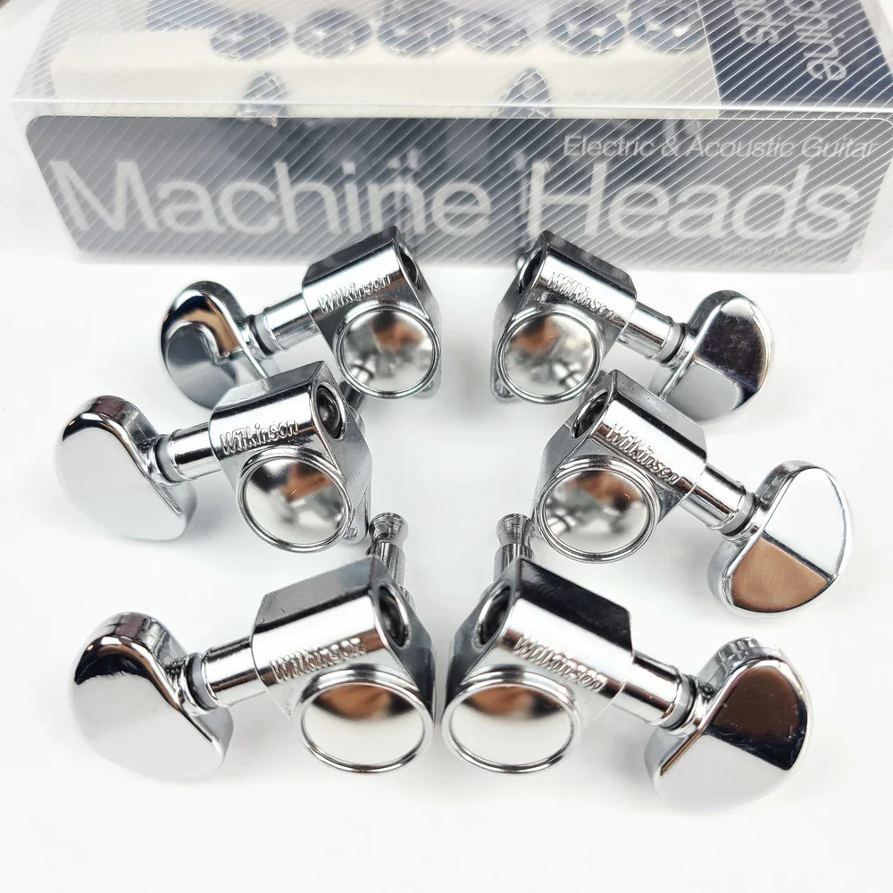 

Wilkinson Tuning Keys Pegs 19:1 Guitar Machine Heads Tuners For Les Paul LP SG Electric or Acoustic Guitar WJ303 Chrome Silver