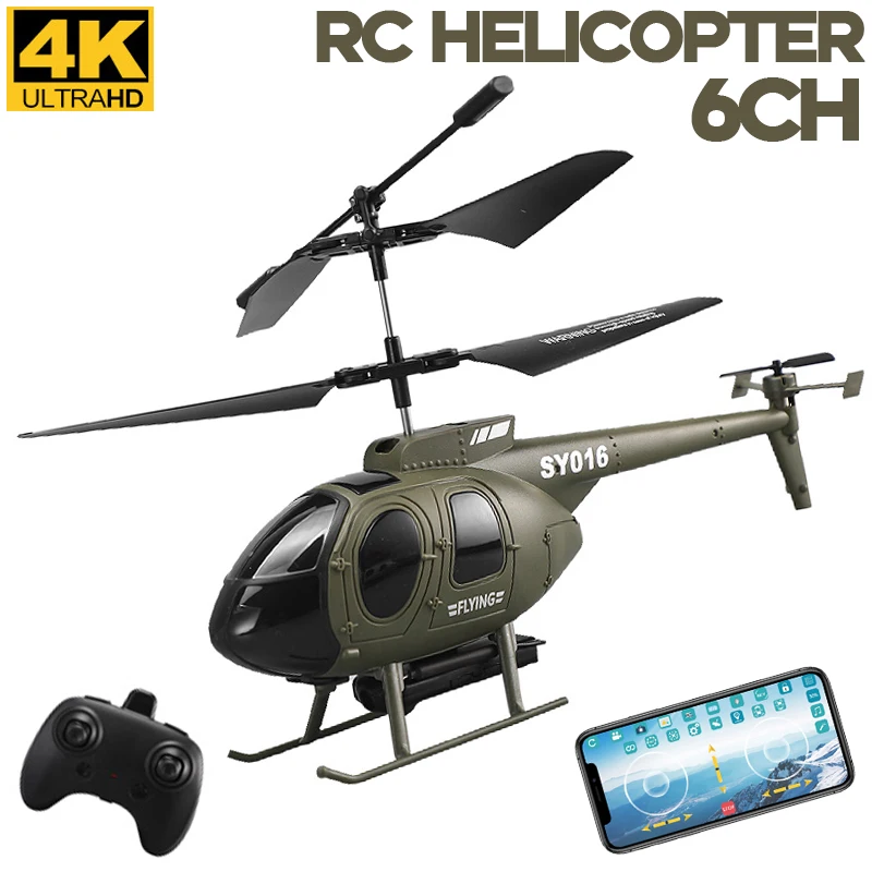 Helikopter Rc 6Ch 4K kamera Rc samolot 2.4G helikoptery Rc dla dorosłych elektryczny samolot latający zabawka zabawka dla dzieci