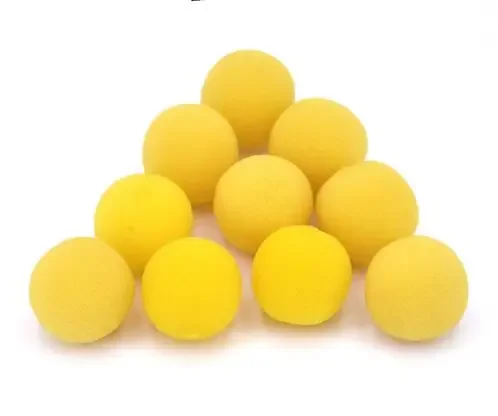 

50 шт./лот 3,5 см супер мягкий желтый губчатый шар волшебные трюки появляющийся/виканальные шарики волшебная сцена уличные иллюзии фокусник Магия