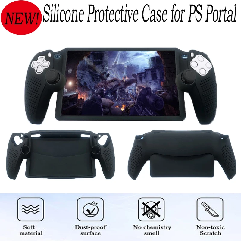 Silicone Protection Skin for PS5 Portal Soft Case Cover Sleeve Anti-Scratch Non-Slip Gamepad Cover Grip Case for PS Game Console