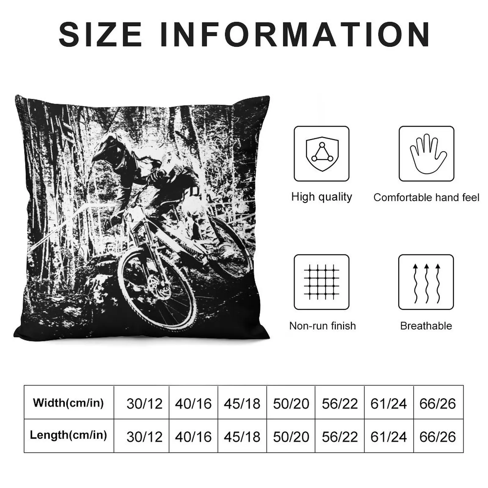 downhill mountain biking Throw Pillow Pillow Cover Christmas Pillowcase pillow