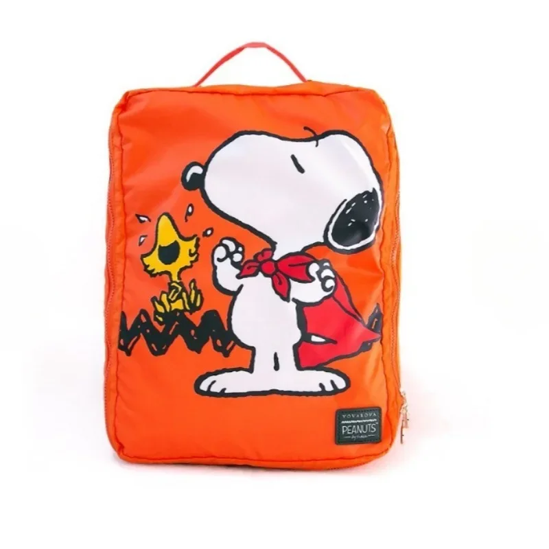 2024 New Anime Snoopy Cute Cartoon Travel Storage Bag 4-Piece Set For Portable Suitcase Clothes Organizer Bag Storage Pocket