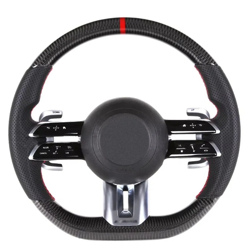 Racing LED Carbon Fiber Steering Wheel New Luxury Car Mod Accessories