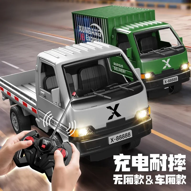 4 Channel Remote Control Mini Electric Truck Rechargeable Toy Vehicle With LED Lights Wireless Remote Control Boys Birthday Gift