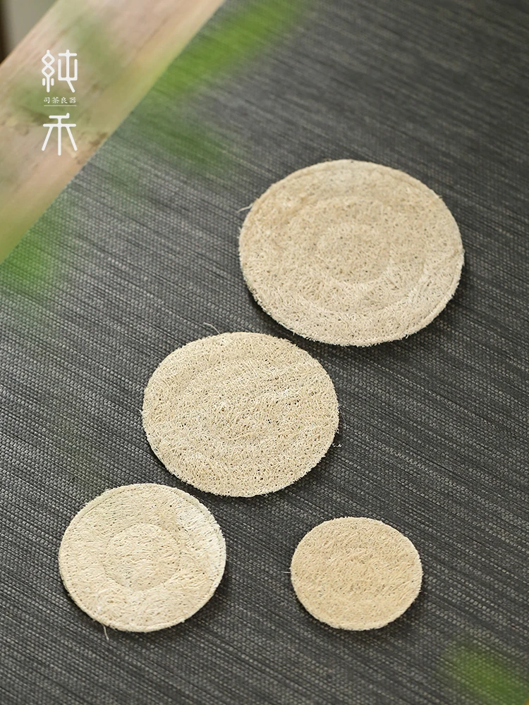 Japanese Natural Gourd Tea Coaster Purple Clay Tea Pot Dry Foam Tea Mat Heat Resistant Mat Gongfu Tea Ceremony Accessories