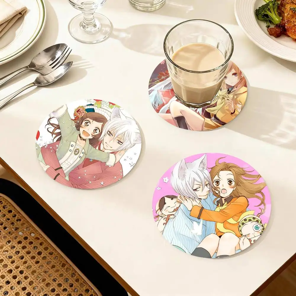Anime Kamisama Kiss Round Wooden Coasters Suitable For Resta