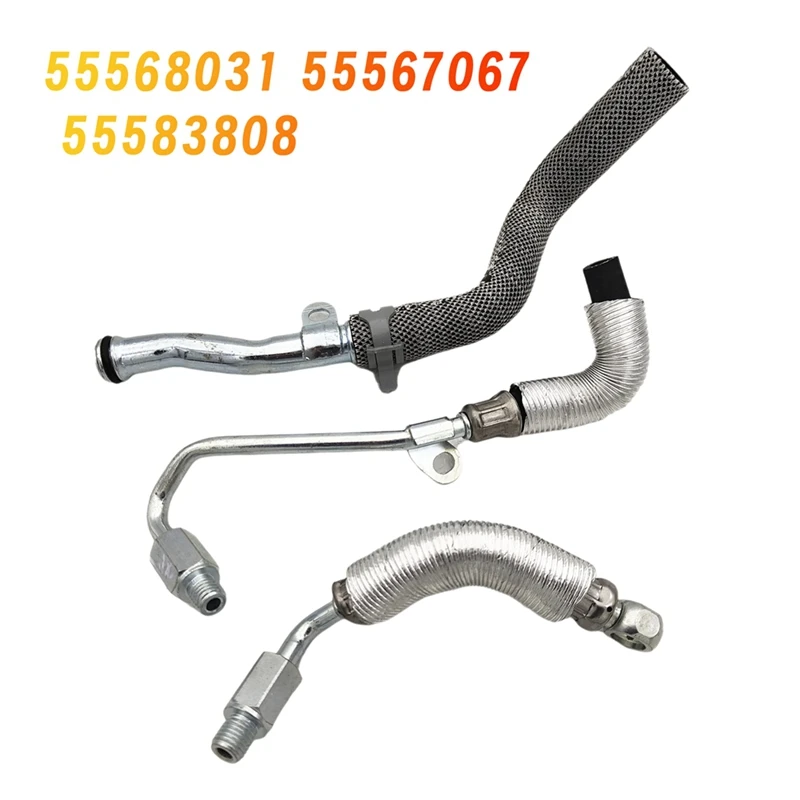 

3pcs/Set Turbo Coolant Line Return Pipe Oil Cooling Hose Kit for Opel