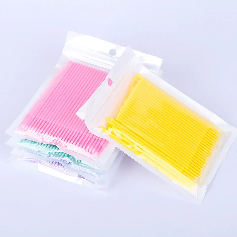 1000Pcs Disposable MicroBrush Eyelashes Extension Individual Lash Removing Swab Micro Brush For Eyelash Extension Tools