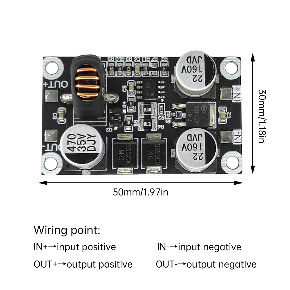 DC-DC High Power Step-down Power Supply Module DC Converter Lnput 10-110V Fixed To 5V9V12V24V Output High Voltage Resistant