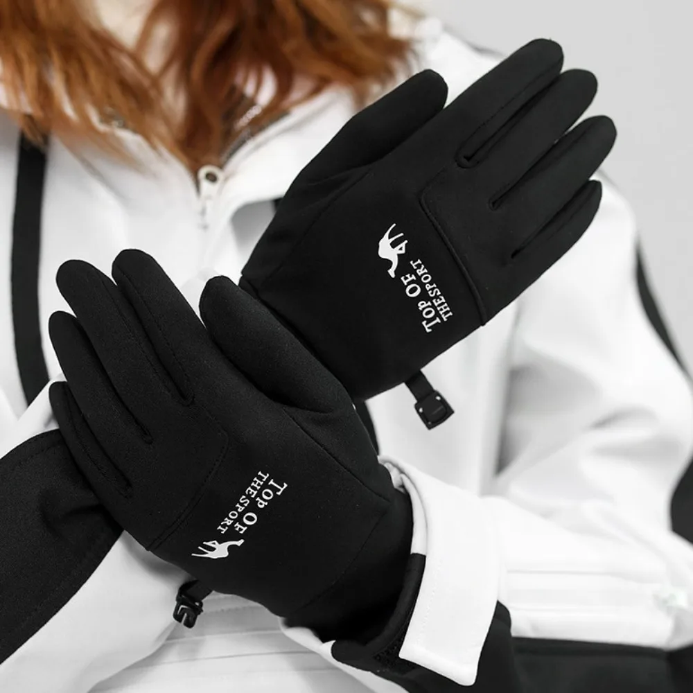 Fishing Touchscreen Full Finger Gloves Thickened Anti Lost Men Cycling Gloves Driving Warm Mittens Unisex