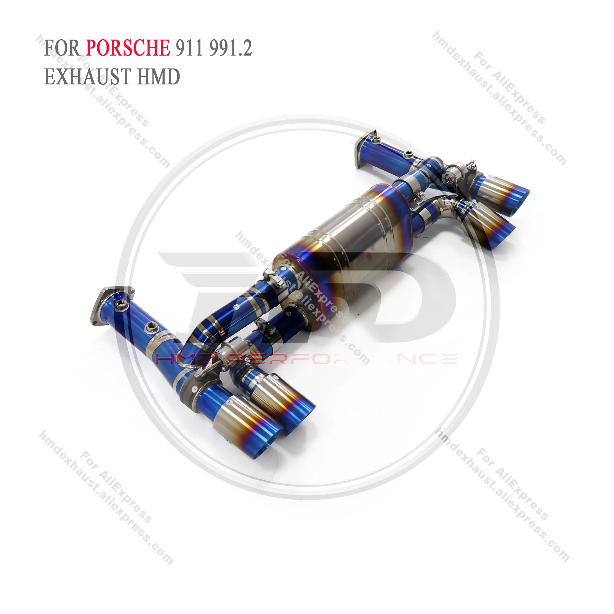 HMD Titanium Alloy Exhaust System Performance Valve Catback For Porsche 911 Carrera 991.2 Car Muffler