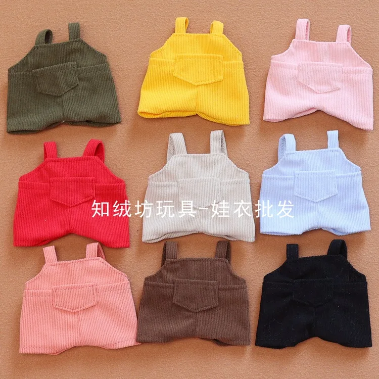 

Cute Overalls for 17cm Labubu Vinyl Plush Doll 1st-3rd Gen Doll Clothes Mini Toy Pendant Outfit Change Accessories