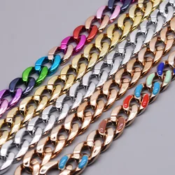 Gold Color Acrylic Buckle Beads 17x24mm Acrylic Link Chain Hook Clasp Connector Opening Chain Link Loops Accessories