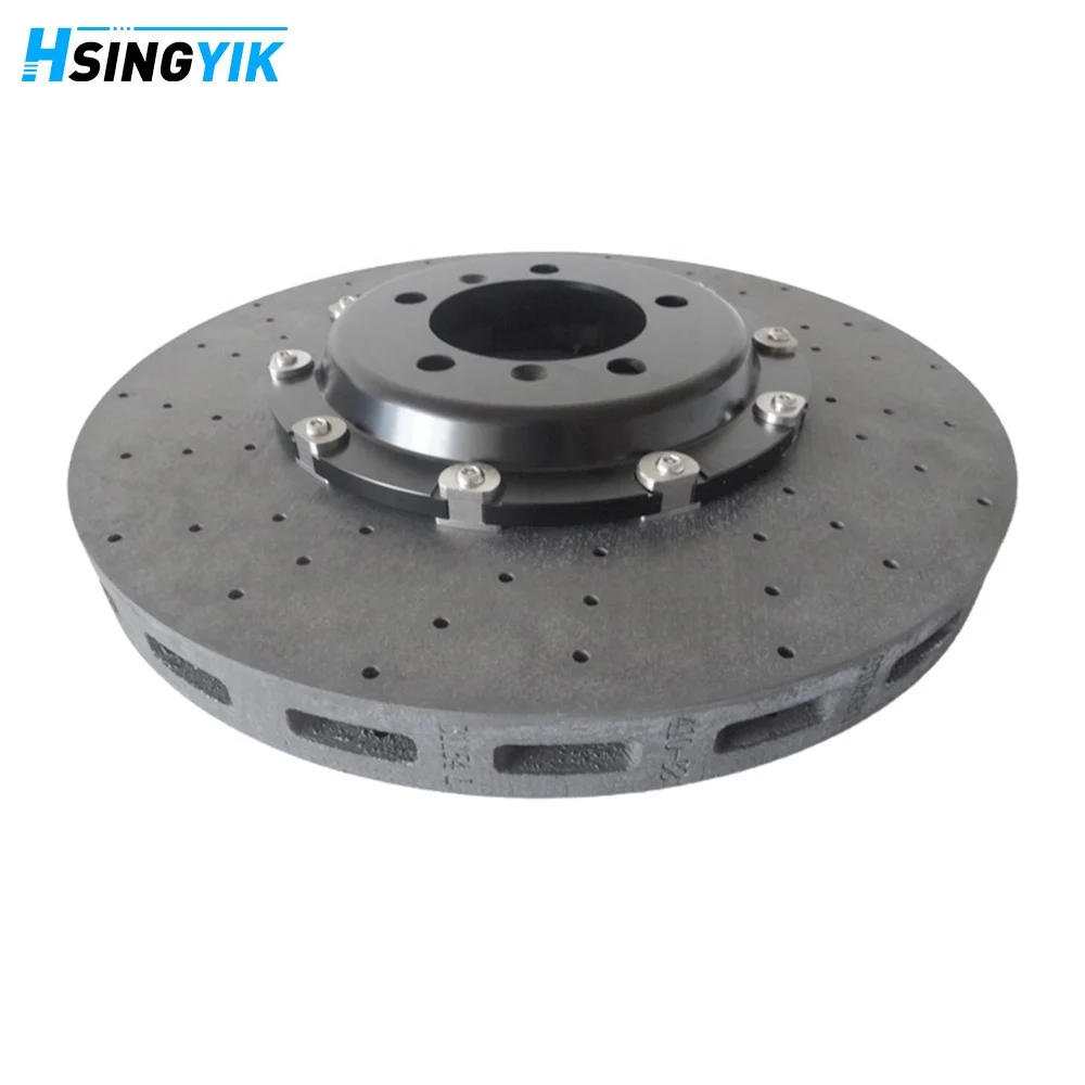 HSINGYIK Racing Sport Car Front Carbon Fiber Ceramic Brake Disc Rotor for Porsche Panamera 4 Turbo S OE 97035140732 410MM