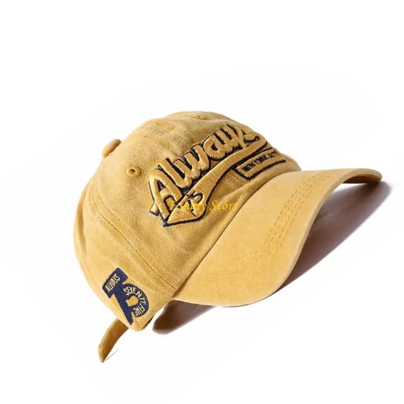 N58F Hip Hop Cotton Caps Embroidered Lettering Unisex Casual Streetwear Accessory