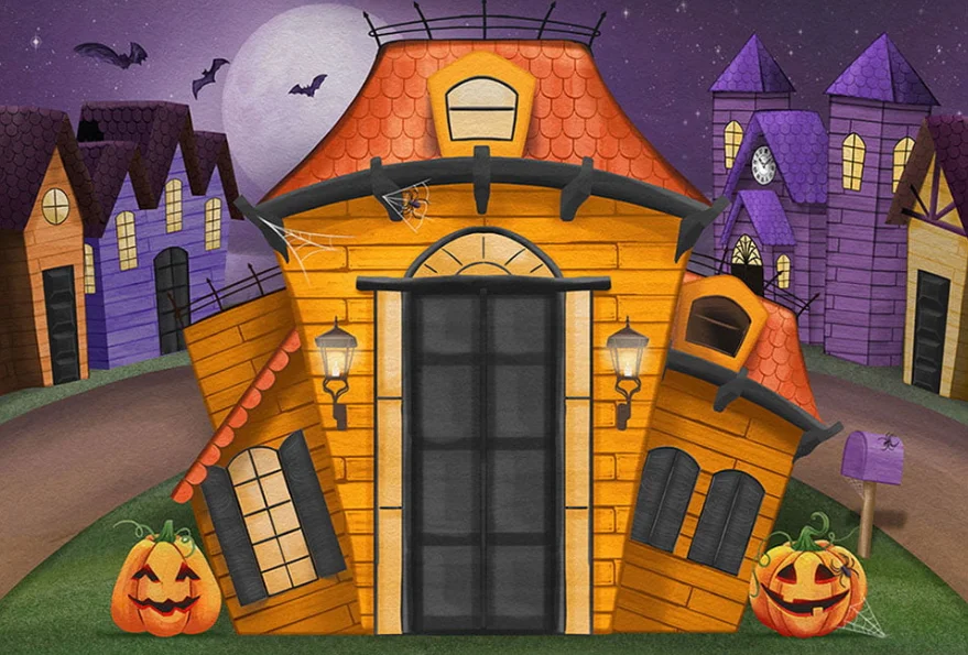 Happy Halloween Party Photocall Backdrop Horror Night Scary Pumpkin Moon Forest Castle Children Portrait Photography Background