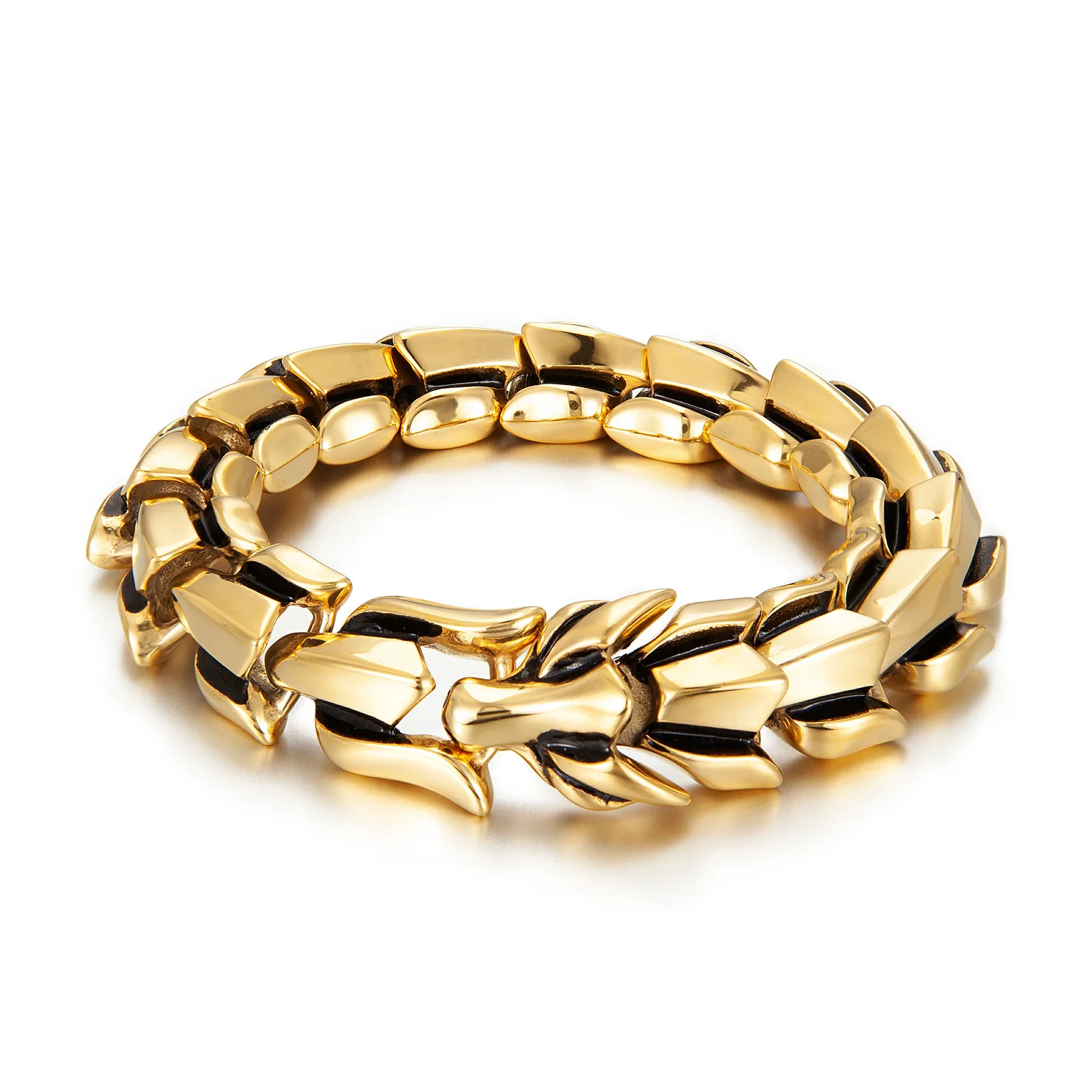 

2025 Punk Style Men's Personality Creative Fashion Keel Chain Bracelet, Trendy Domineering Titanium Steel Bracelet