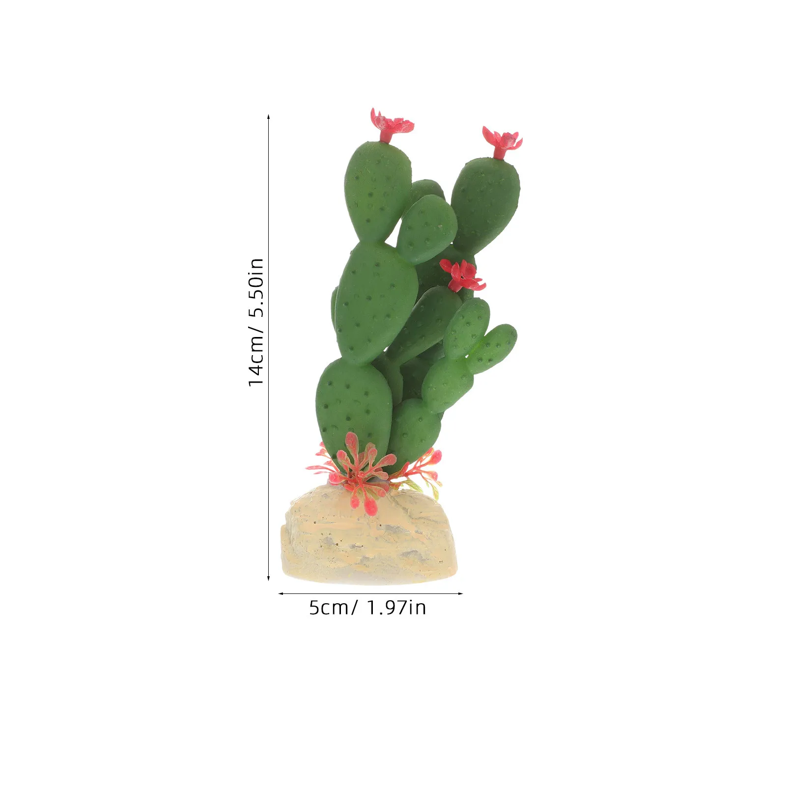 

Cactus Tank Decor Plants Fish Aquarium Ornament Green Artificial Small Decorations